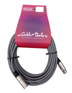 CT-DMX3-15 CABLE DMX GRIS 15 MTS CONECTOR METALICO 3P