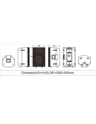 MA12A+ PARLANTE ACTIVO 12" 800W RMS DSP...