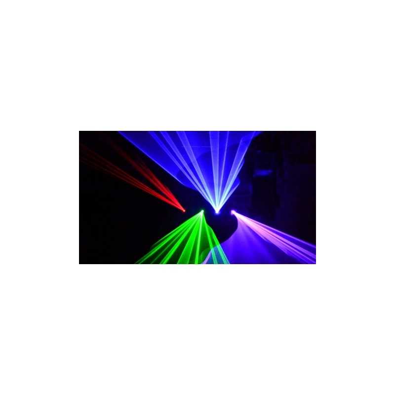 LASER 4 SALIDAS, ROJO, VERDE, AZUL Y VIOLETA 680MW