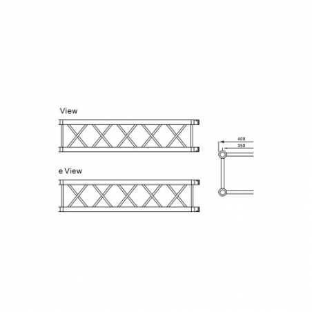 TRUSS CUADRADO 40X40 050MT