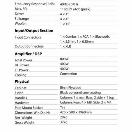 SISTEMA PORTABLE AUDIOLAB ACS-4415